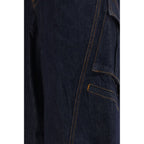 Self-Portrait Blue Cotton Cargo Pants