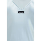 Miu Miu Blue Viscose Casual Dress