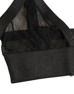 Dolce & Gabbana Black Logo Monogram Soft Cup Brassiere Underwear