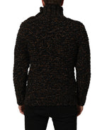 Dolce & Gabbana Brown Wool Knit Turtleneck Pullover Sweater