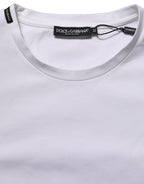 Dolce & Gabbana White Cotton Short Sleeves Crew Neck T-shirt