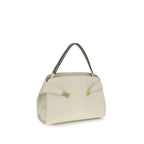 Ferragamo Beige Calf Leather Bos Taurus Shoulder Bag