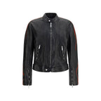 Gucci Black Buffalo Leather Bomber
