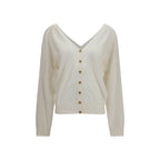 Lisa Yang Beige Cashmere Cardigan