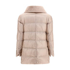 Herno Beige Goose Down Full-Length Jacket