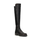 Stuart Weitzman Black Leather Over The Knee
