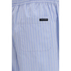 Dolce & Gabbana Blue Cotton Casual Pants