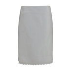 Magda Butrym White Cotton Midi Skirt