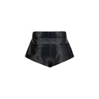 Magda Butrym Black Lambskin Bermuda Shorts