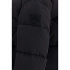 PINKO Black Nylon Full-Length Jacket