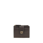 PINKO Brown Calf Leather Bos Taurus Wallet
