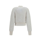 Balmain White Viscose Bomber