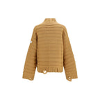 MM6 Beige Wool Oves Aries Turtleneck