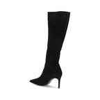 Stuart Weitzman Black Calf Leather Bos Taurus Boots