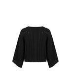 Malo Black Cotton Women Sweater