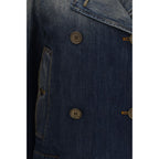 Burberry Blue Cotton Denim Jacket