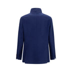 Brunello Cucinelli Blue Cashmere Full-Length Jacket