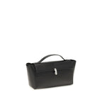 Savette Black Calf Leather Bos Taurus Shoulder Bag