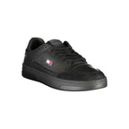 Tommy Hilfiger Black Polyurethane Men's Sneaker