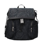 Versace Black Fabric Backpack