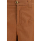Chloé Orange Cotton Casual Pants