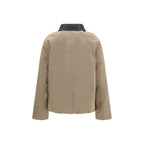 Brunello Cucinelli Beige Cotton Leather Jacket