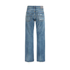 Balenciaga Blue Cotton Straight-Leg Jeans