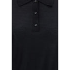 Loulou De Saison Black Cashmere Polo Shirt