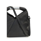 MM6 Black Calf Leather Bos Taurus Shoulder Bag