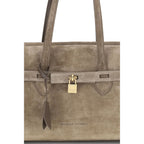 Brunello Cucinelli Brown Calf Leather Bos Taurus Shoulder Bag