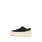 Moncler Black Calf Leather Bos Taurus Athletic Sneakers