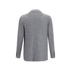 Lardini Gray Wool Oves Aries Full-Length Jacket