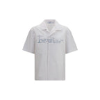 Off-White White Cotton Pattern Shirt