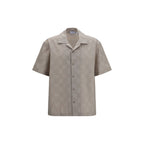 Off-White Beige Cotton Pattern Shirt