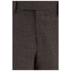 Lardini Brown Viscose Dress Pants