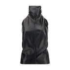 Khaite Black Lamb Ovis Aries Aries Sleeveles T-Shirt