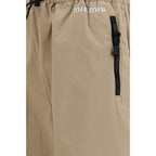 Miu Miu Beige Cotton Athletic Pants