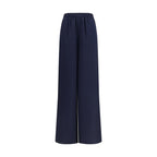 Max Mara Blue Silk Casual Pants