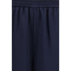 Max Mara Blue Silk Casual Pants