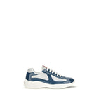 Prada Blue Calf Leather Bos Taurus Athletic Sneakers