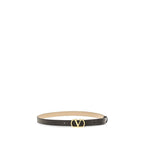 Valentino Garavani Black Lamb Ovis Aries Aries Regular Belt