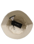 Dolce & Gabbana Men Beige Floral Wide Brim Bucket Capello Hat