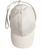 Dolce & Gabbana Men White Cotton Stretch Baseball Capello Hat