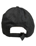 Dolce & Gabbana Men Dark Gray Herringbone Baseball Cap Hat