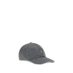 Brunello Cucinelli Gray Wool Oves Aries Cap (Baseball Hat)