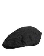 Dolce & Gabbana Men Black Cotton Flat Cloth Newsboy Cap Hat