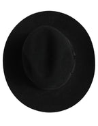 Dolce & Gabbana Men Black Classic Wide Brim Fedora Capello Hat