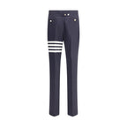 Thom Browne Blue Wool Oves Aries Pants