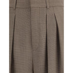 Saint Laurent Beige Wool Casual Pants