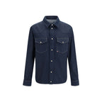 Moncler Blue Cotton Denim Jacket